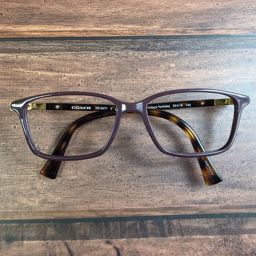 Coach HC 6077 5335 Purple Dark Tortoise Eyeglasses Women's53-15-135‎ FRAMES ONLY